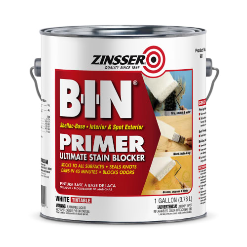 Zinsser BIN Shellac Primer, White, 1 Gallon